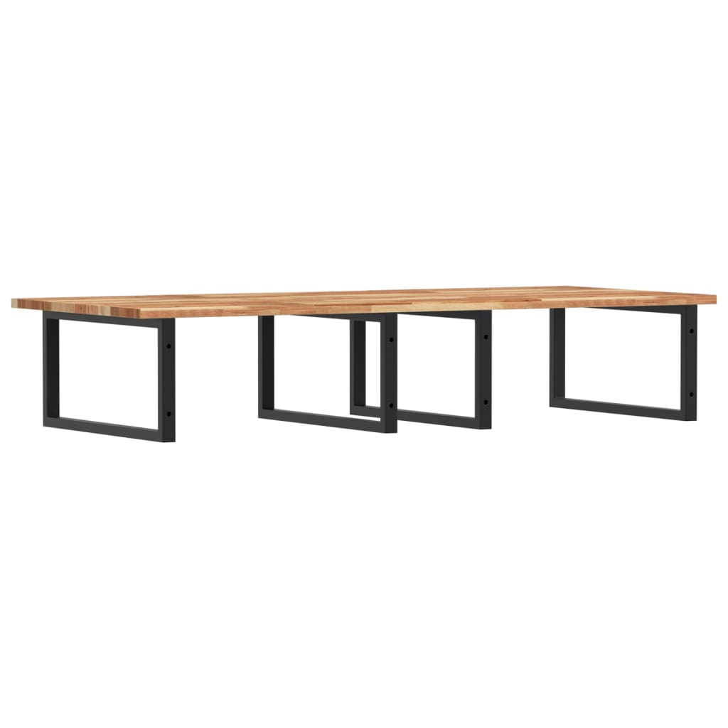 Badkamer wandschap staal en massief acaciahout is nu te koop bij PeponiXL, paradijselijk wonen!