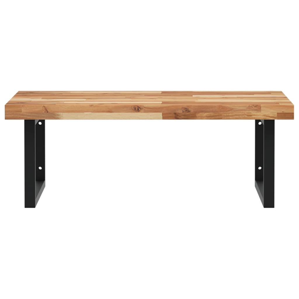 Badkamer wandschap staal en massief acaciahout is nu te koop bij PeponiXL, paradijselijk wonen!