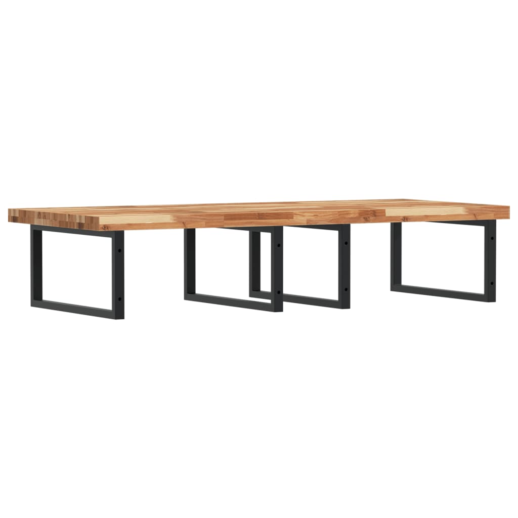 Badkamer wandschap staal en massief acaciahout is nu te koop bij PeponiXL, paradijselijk wonen!