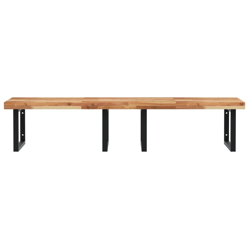 Badkamer wandschap staal en massief acaciahout is nu te koop bij PeponiXL, paradijselijk wonen!
