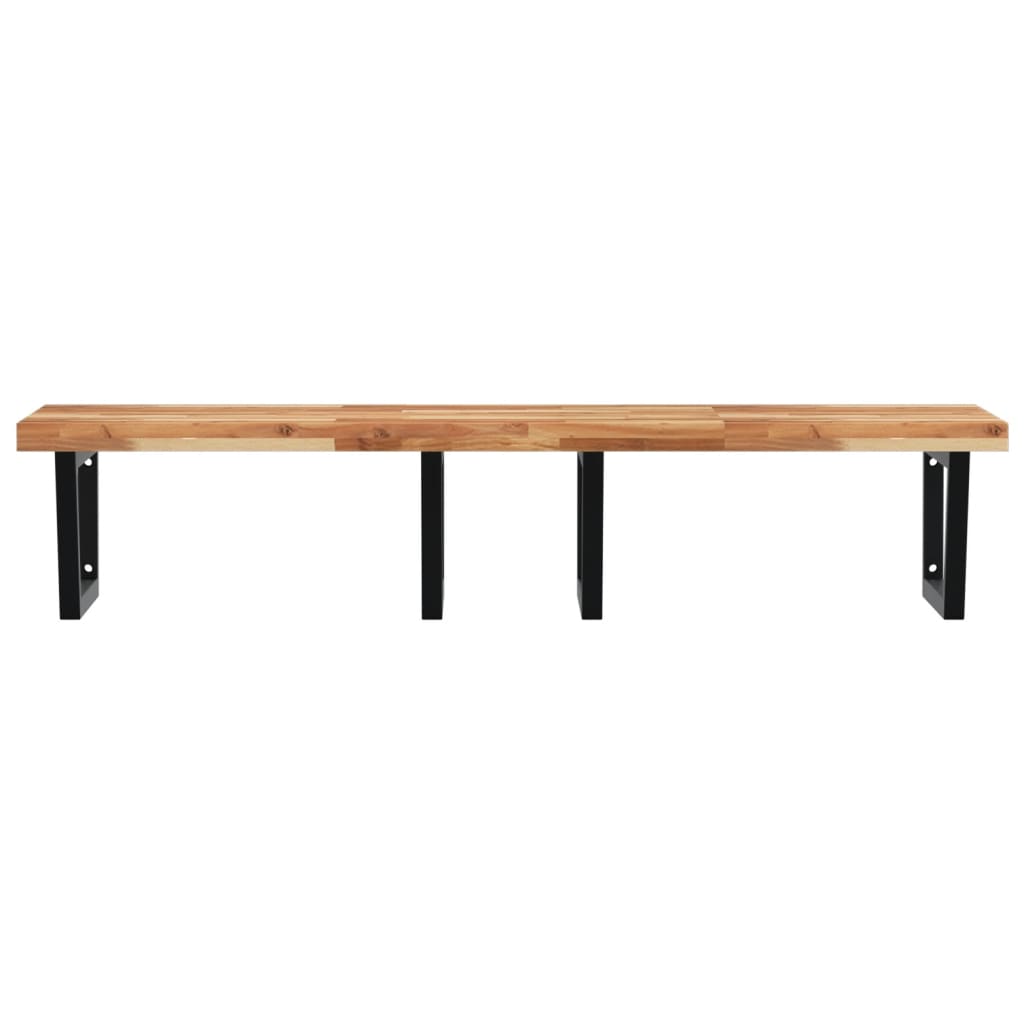 Badkamer wandschap staal en massief acaciahout is nu te koop bij PeponiXL, paradijselijk wonen!