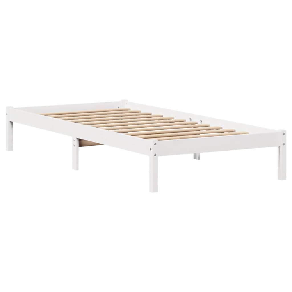 Bedframe zonder matras massief grenenhout wit 75x190 cm is nu te koop bij PeponiXL, paradijselijk wonen!