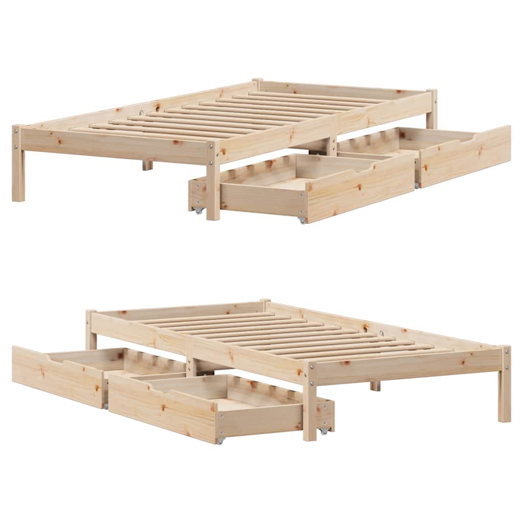 Bedframe zonder matras massief grenenhout 90x190 cm is nu te koop bij PeponiXL, paradijselijk wonen!