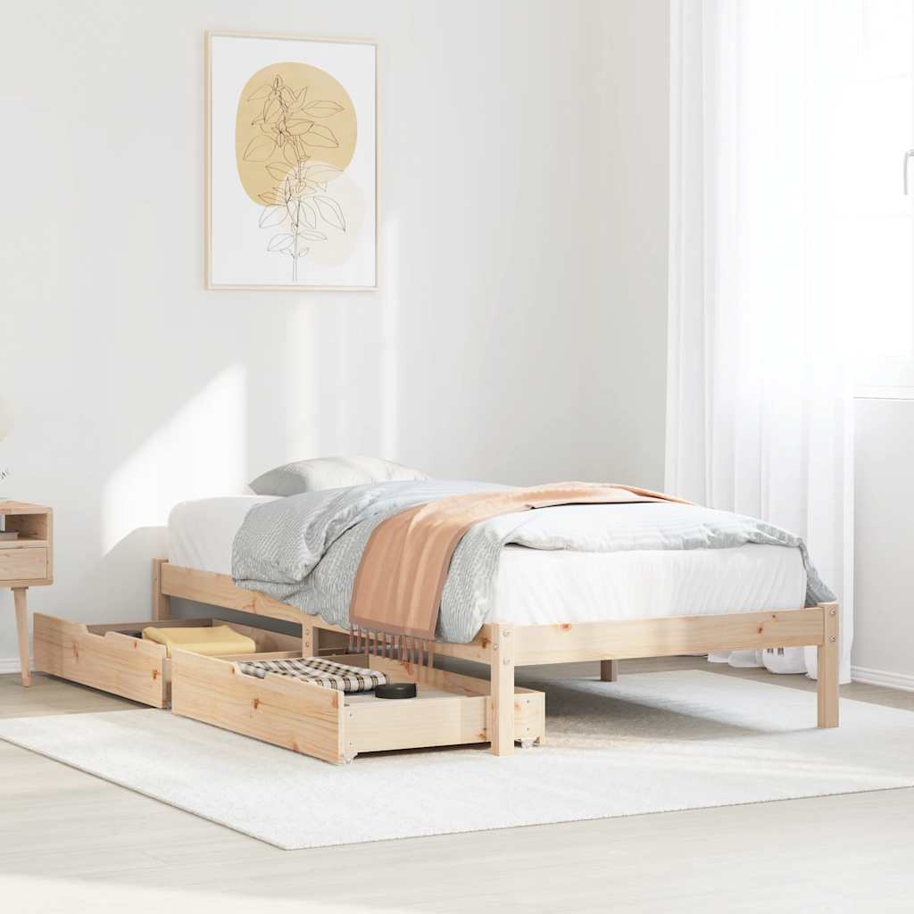 Bedframe zonder matras massief grenenhout 90x190 cm is nu te koop bij PeponiXL, paradijselijk wonen!