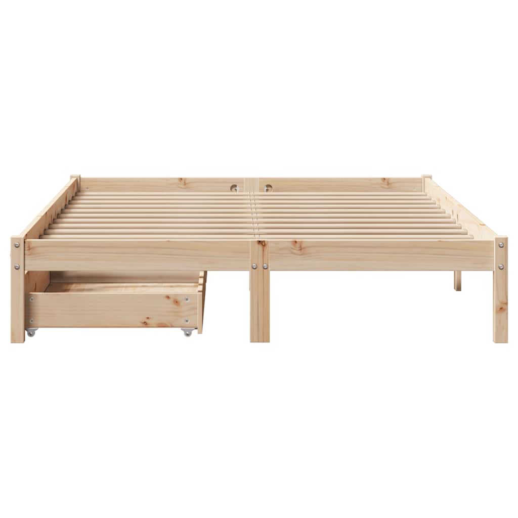 Bedframe zonder matras massief grenenhout 140x190 cm is nu te koop bij PeponiXL, paradijselijk wonen!