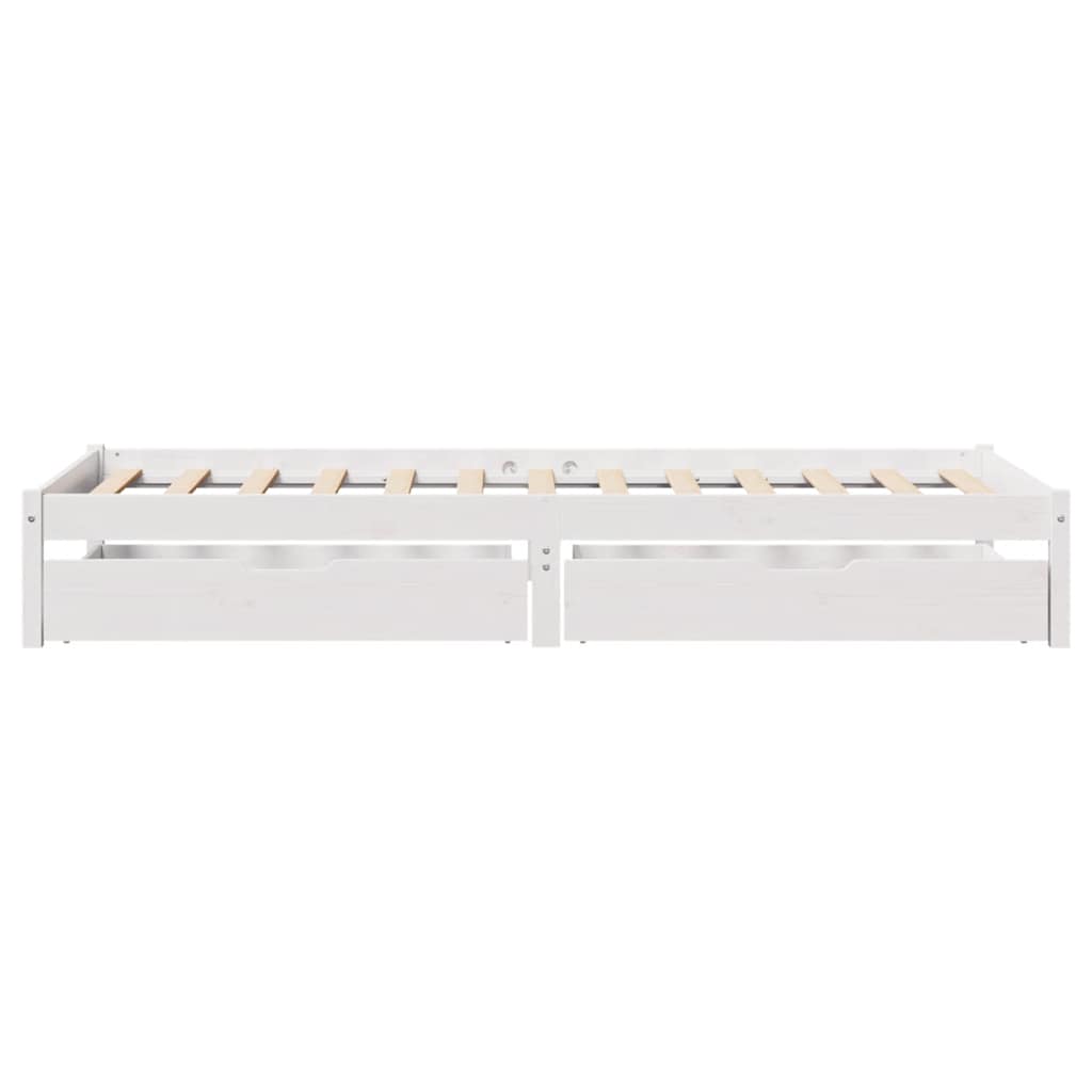 Bedframe zonder matras massief grenenhout wit 90x200 cm is nu te koop bij PeponiXL, paradijselijk wonen!
