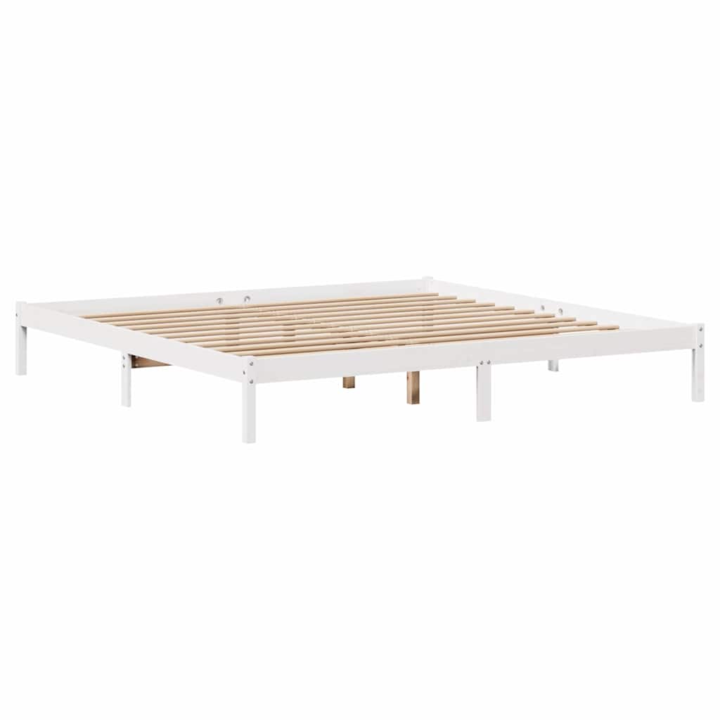 Bedframe zonder matras massief grenenhout wit 180x200 cm is nu te koop bij PeponiXL, paradijselijk wonen!