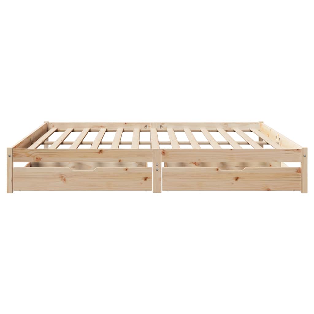 Bedframe zonder matras massief grenenhout 200x200 cm is nu te koop bij PeponiXL, paradijselijk wonen!