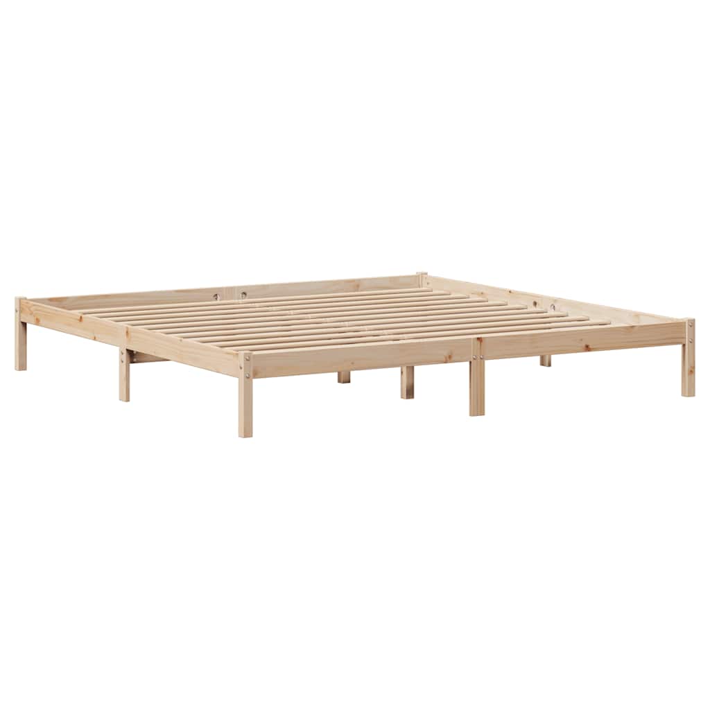 Bedframe zonder matras massief grenenhout 200x200 cm is nu te koop bij PeponiXL, paradijselijk wonen!