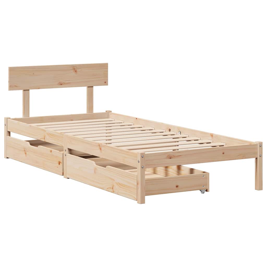 Bedframe zonder matras massief grenenhout 90x200 cm is nu te koop bij PeponiXL, paradijselijk wonen!