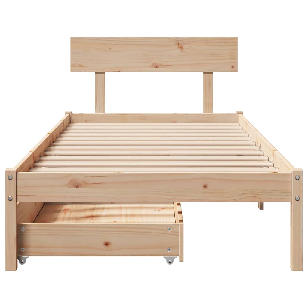 Bedframe zonder matras massief grenenhout 90x200 cm is nu te koop bij PeponiXL, paradijselijk wonen!
