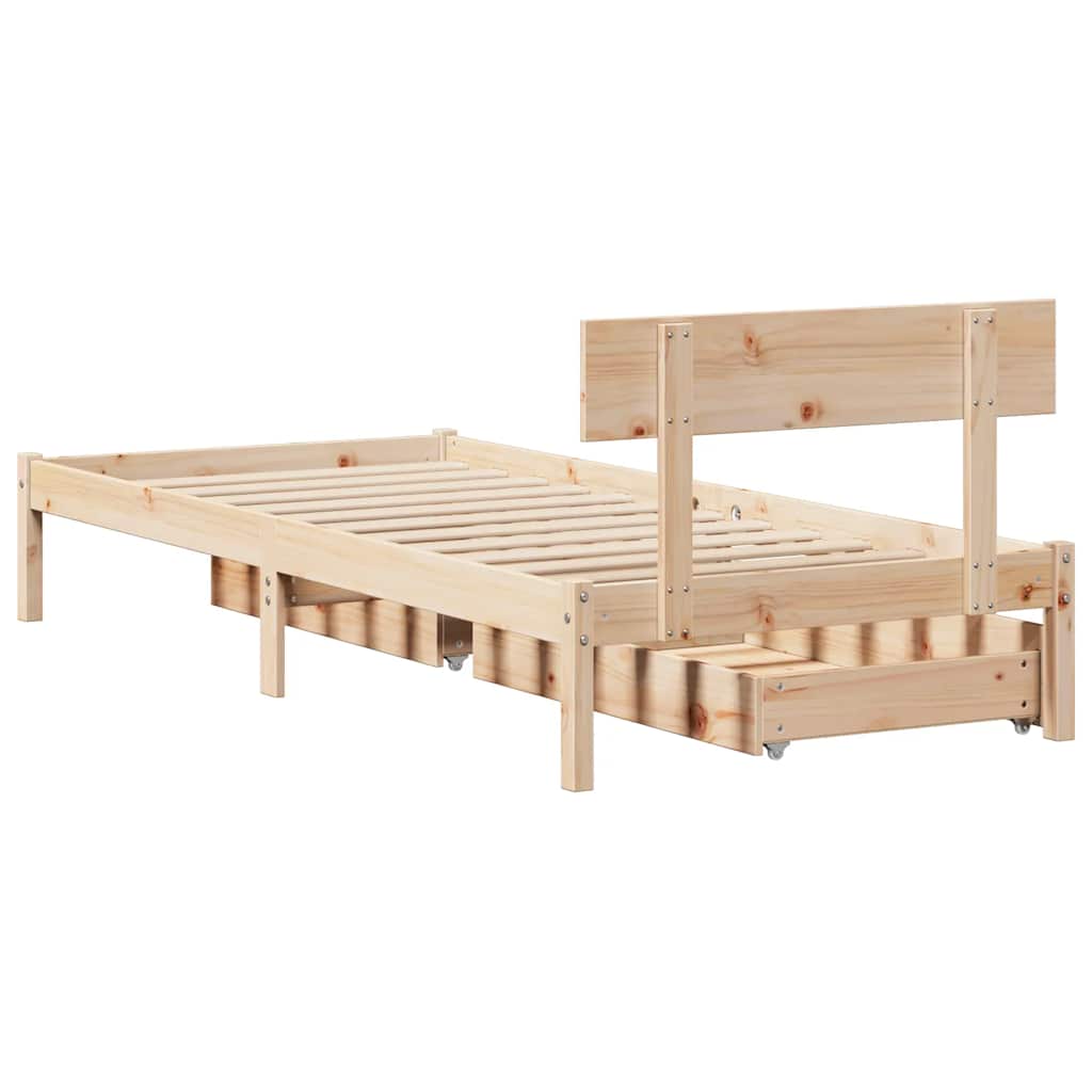 Bedframe zonder matras massief grenenhout 90x200 cm is nu te koop bij PeponiXL, paradijselijk wonen!