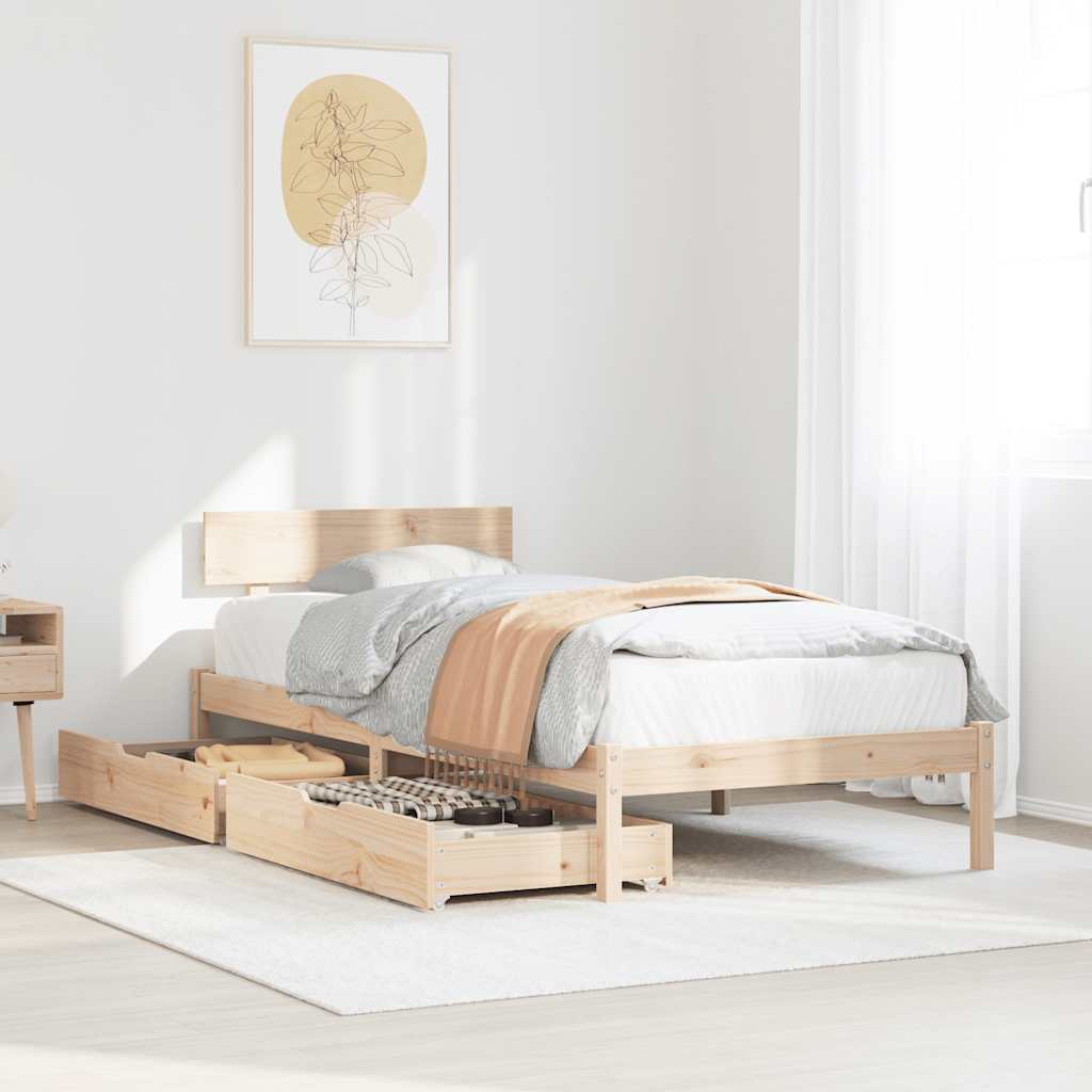 Bedframe zonder matras massief grenenhout 90x200 cm is nu te koop bij PeponiXL, paradijselijk wonen!