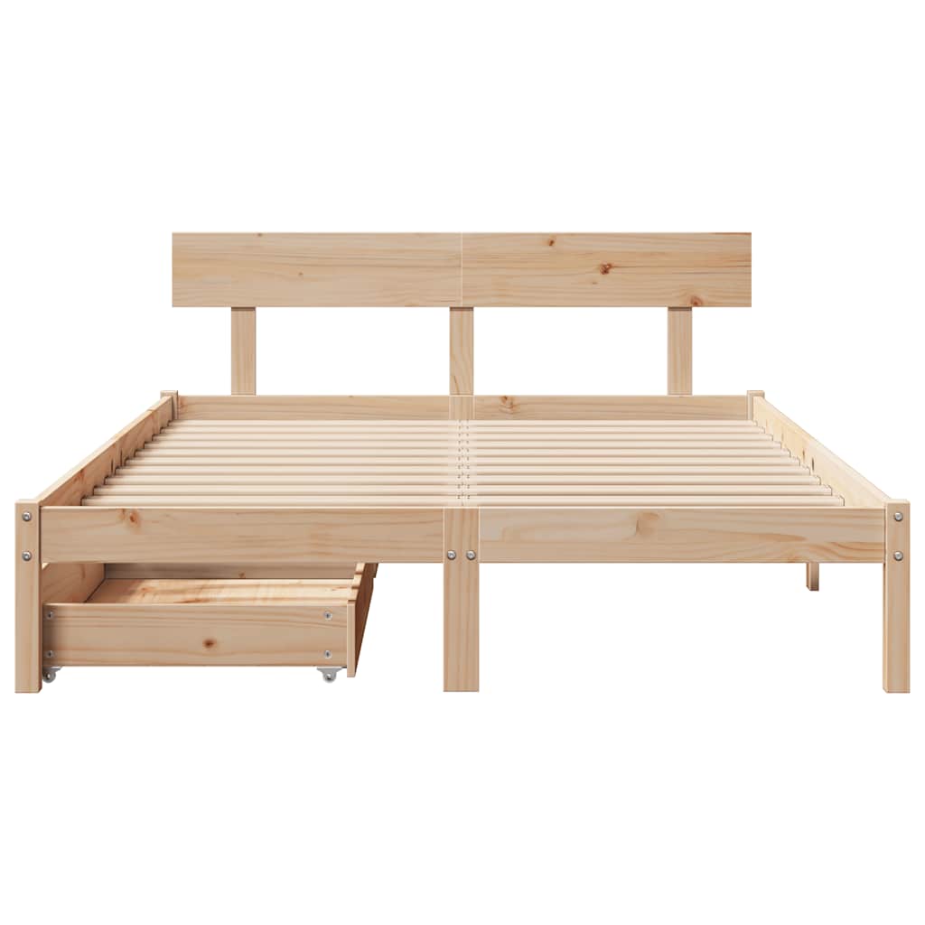 Bedframe zonder matras massief grenenhout 150x200 cm is nu te koop bij PeponiXL, paradijselijk wonen!