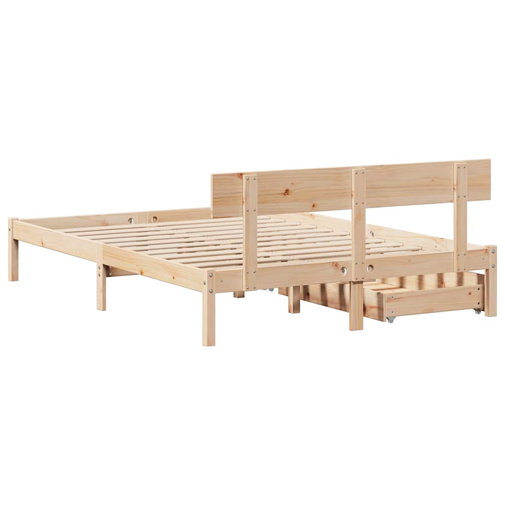 Bedframe zonder matras massief grenenhout 150x200 cm is nu te koop bij PeponiXL, paradijselijk wonen!
