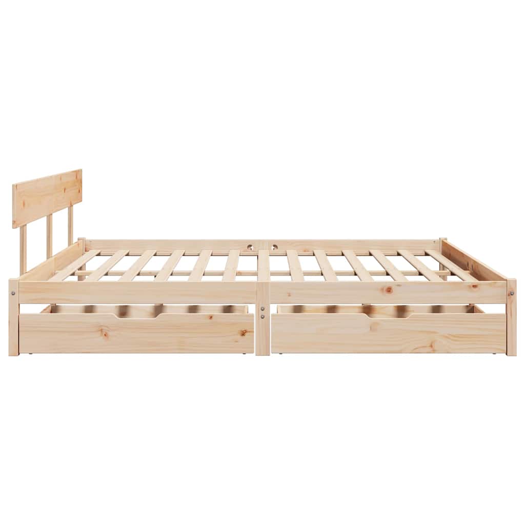 Bedframe zonder matras massief grenenhout 200x200 cm is nu te koop bij PeponiXL, paradijselijk wonen!