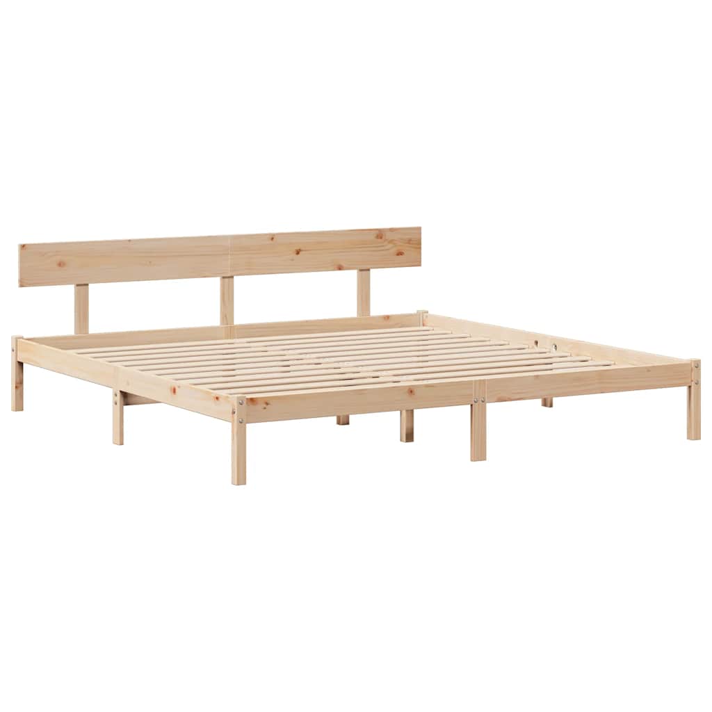 Bedframe zonder matras massief grenenhout 200x200 cm is nu te koop bij PeponiXL, paradijselijk wonen!