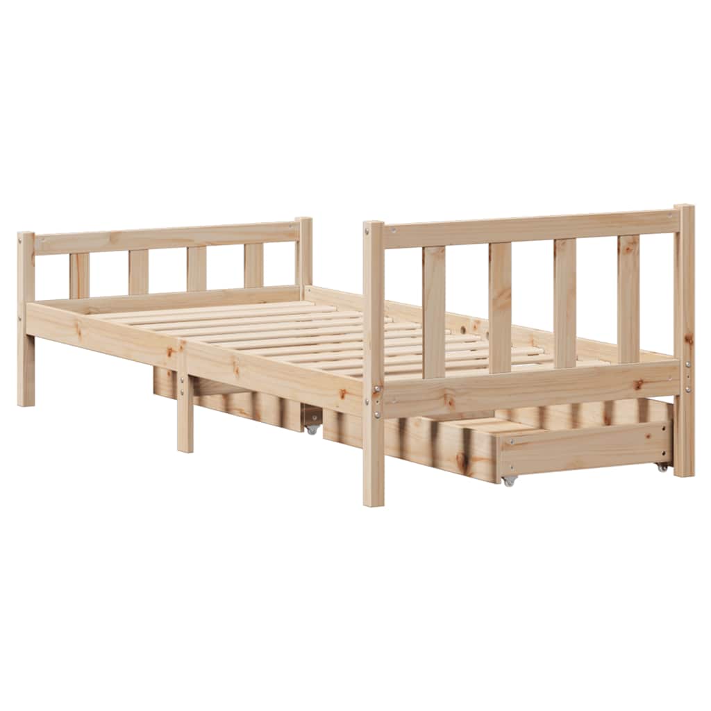 Bedframe zonder matras massief grenenhout 90x190 cm is nu te koop bij PeponiXL, paradijselijk wonen!