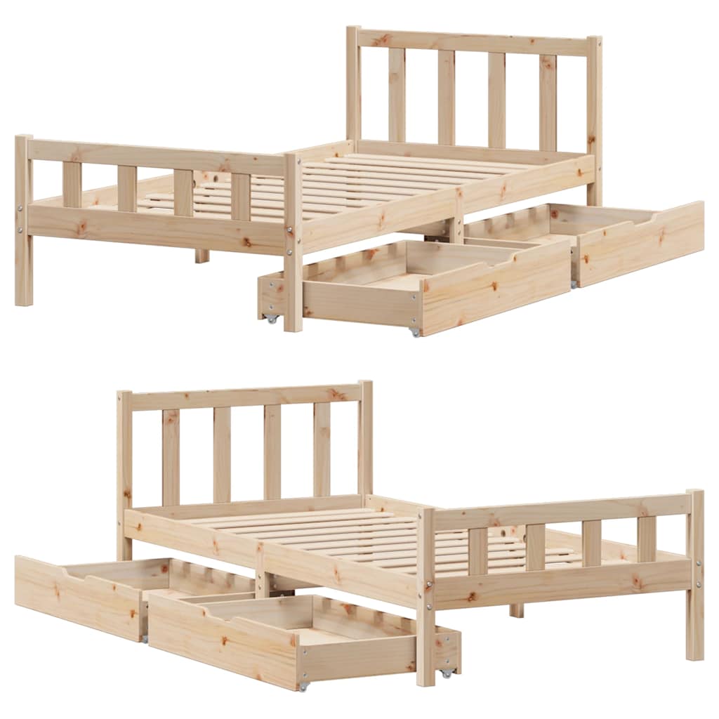 Bedframe zonder matras massief grenenhout 90x190 cm is nu te koop bij PeponiXL, paradijselijk wonen!