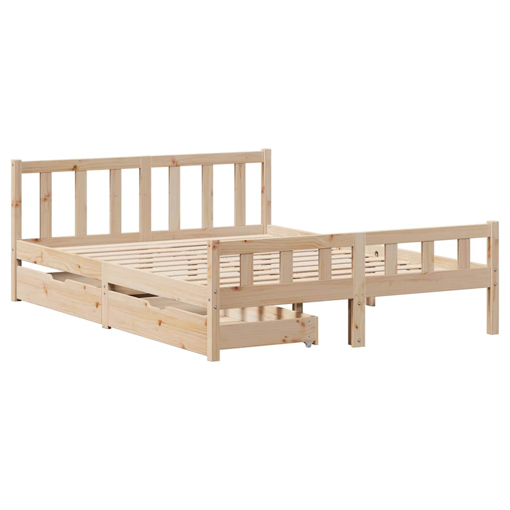Bedframe zonder matras massief grenenhout 160x200 cm is nu te koop bij PeponiXL, paradijselijk wonen!