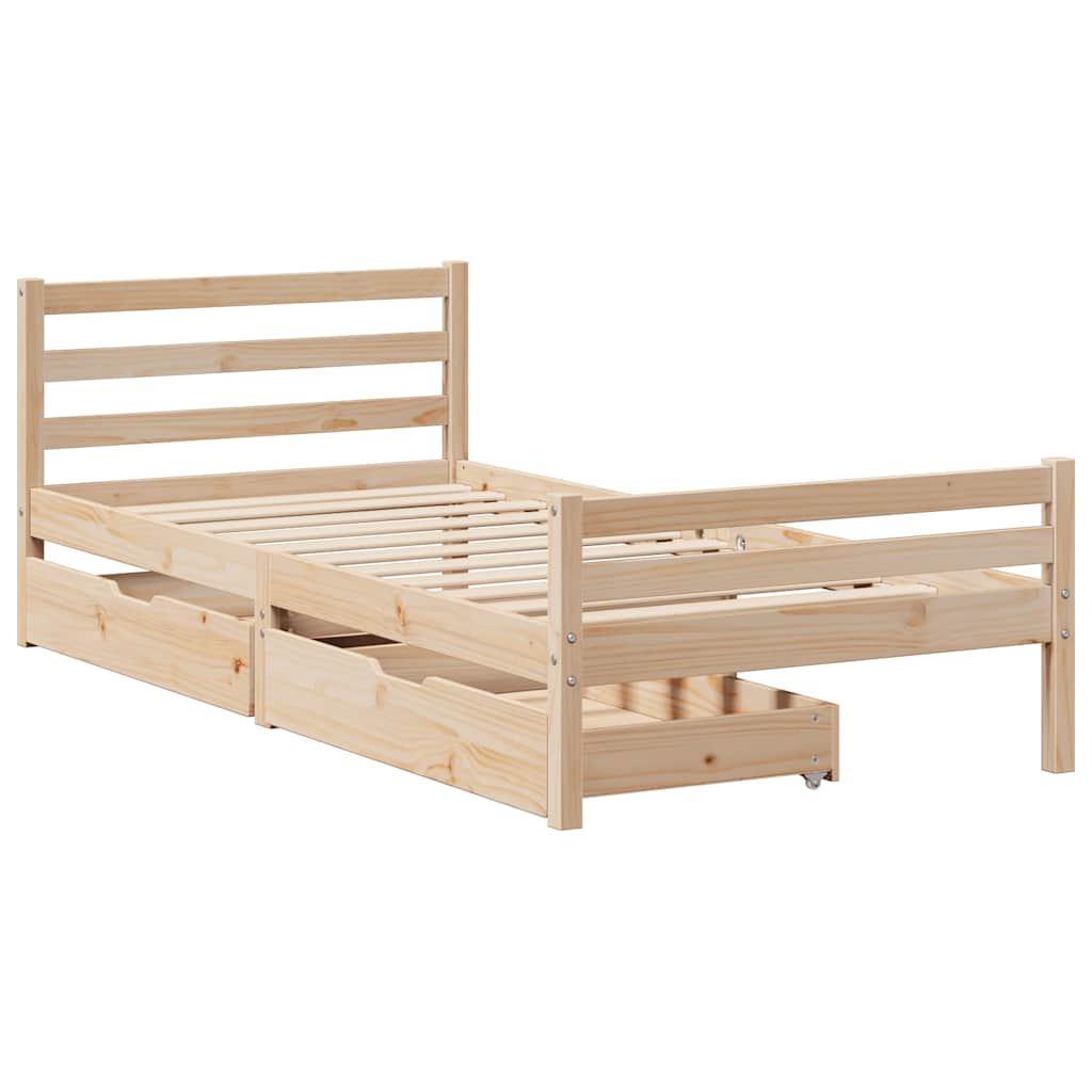 Bedframe zonder matras massief grenenhout 90x200 cm is nu te koop bij PeponiXL, paradijselijk wonen!