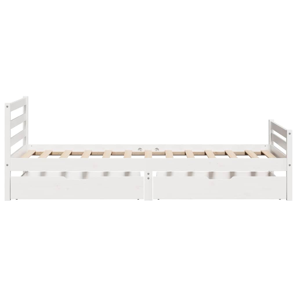 Bedframe zonder matras massief grenenhout wit 140x200 cm is nu te koop bij PeponiXL, paradijselijk wonen!