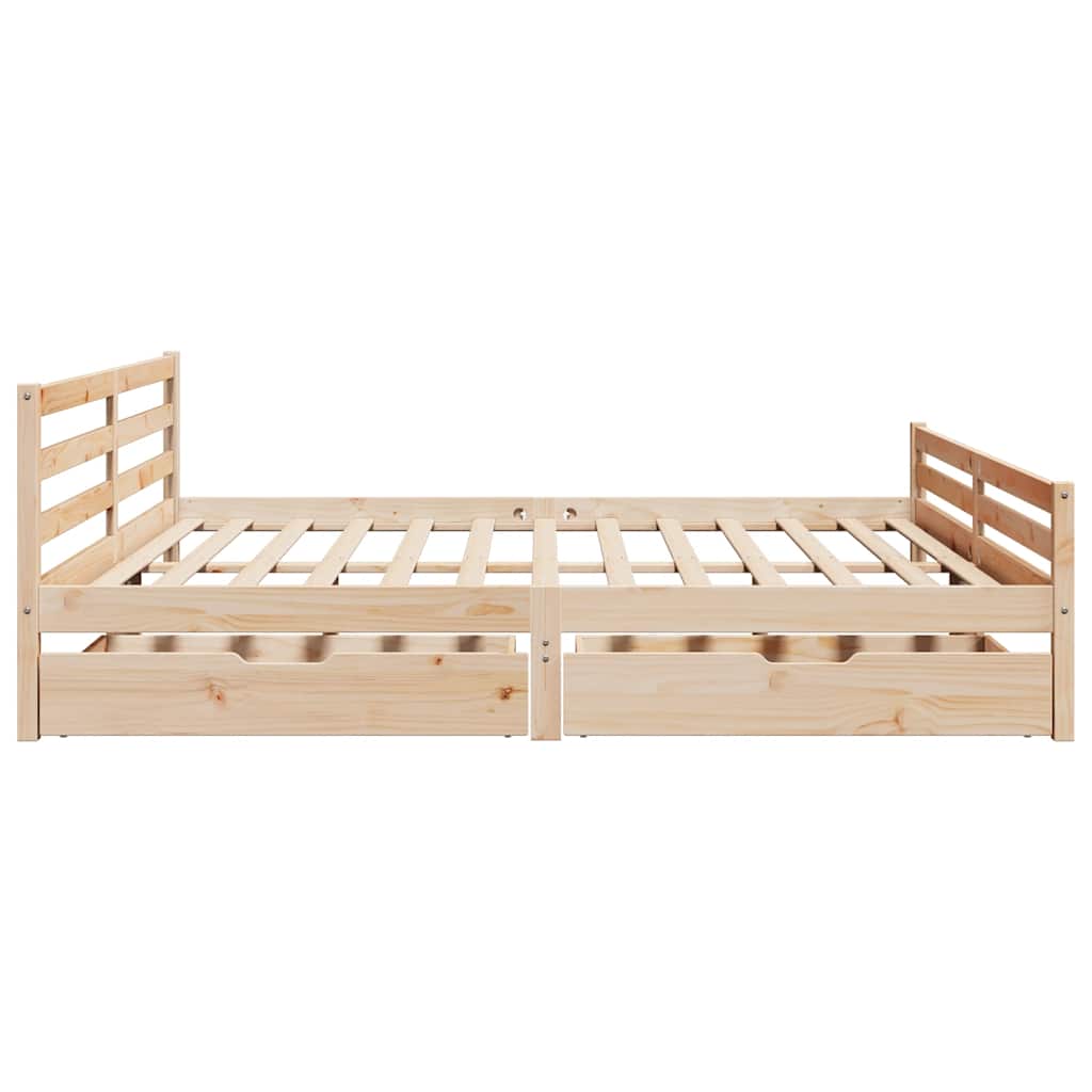 Bedframe zonder matras massief grenenhout 200x200 cm is nu te koop bij PeponiXL, paradijselijk wonen!
