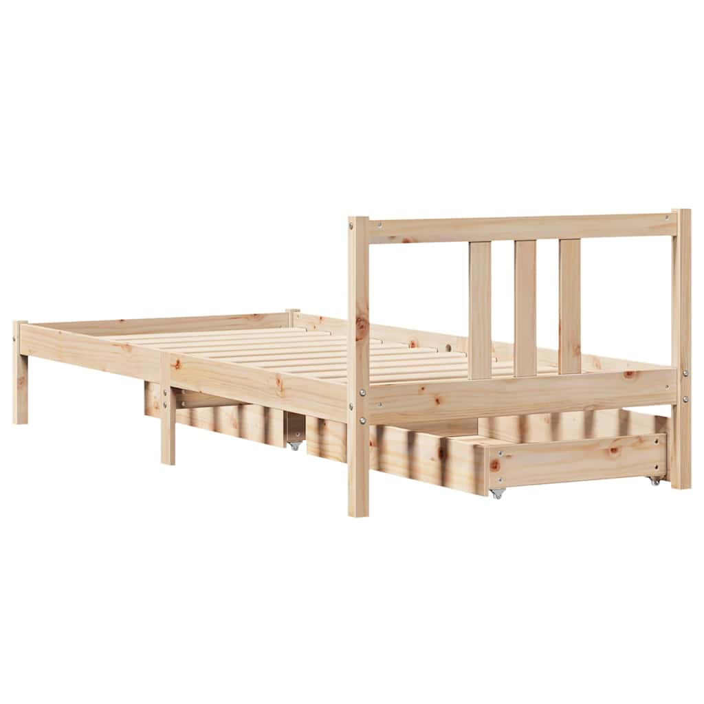 Bedframe zonder matras massief grenenhout 75x190 cm is nu te koop bij PeponiXL, paradijselijk wonen!