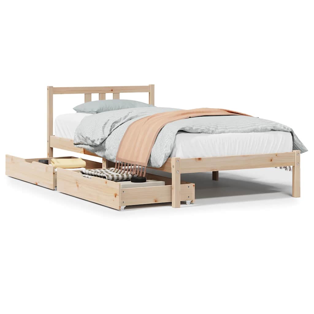 Bedframe zonder matras massief grenenhout 90x190 cm is nu te koop bij PeponiXL, paradijselijk wonen!