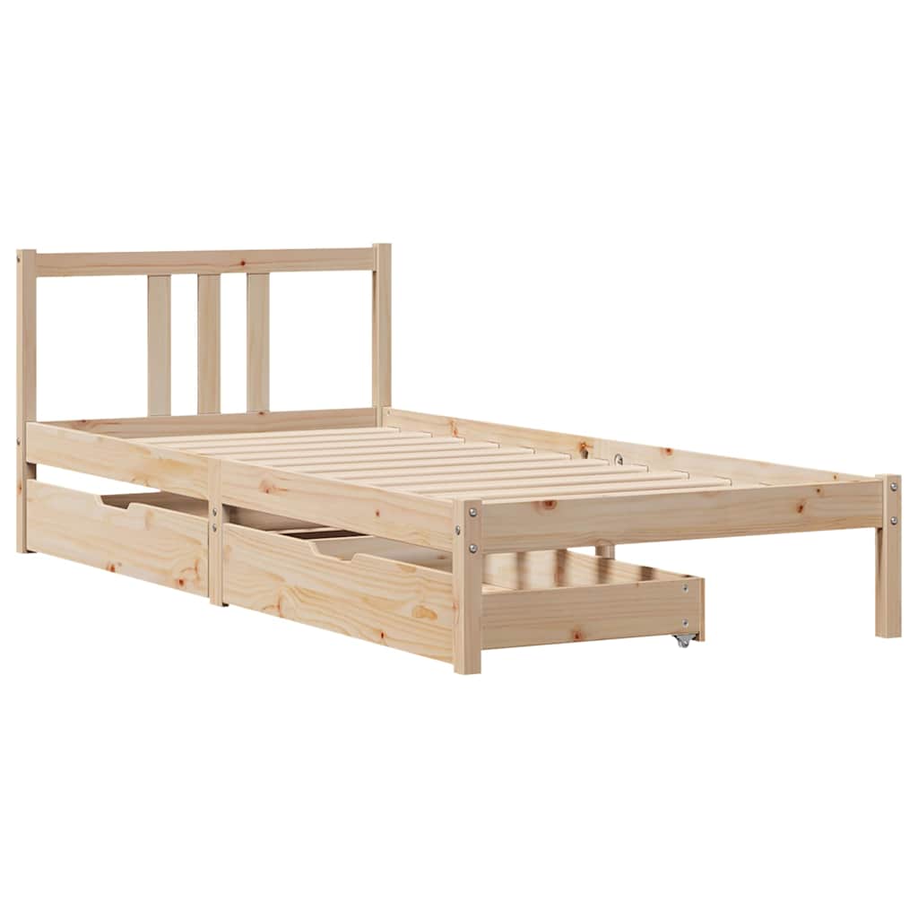 Bedframe zonder matras massief grenenhout 90x190 cm is nu te koop bij PeponiXL, paradijselijk wonen!