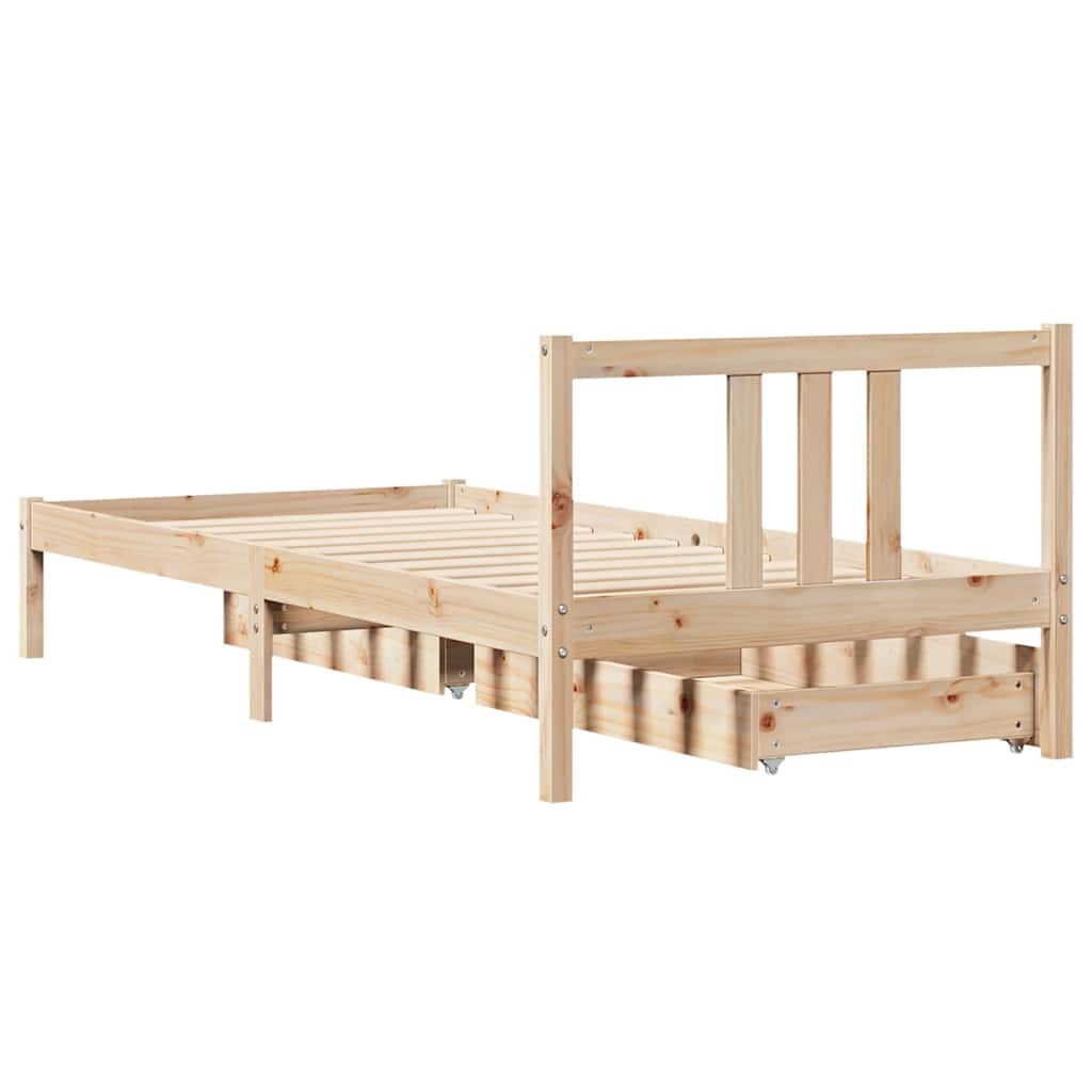 Bedframe zonder matras massief grenenhout 90x190 cm is nu te koop bij PeponiXL, paradijselijk wonen!