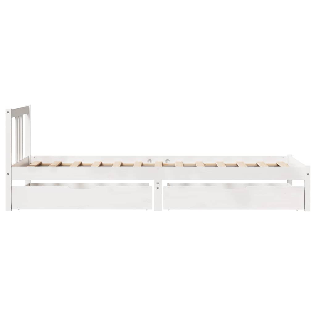 Bedframe zonder matras massief grenenhout wit 90x200 cm is nu te koop bij PeponiXL, paradijselijk wonen!