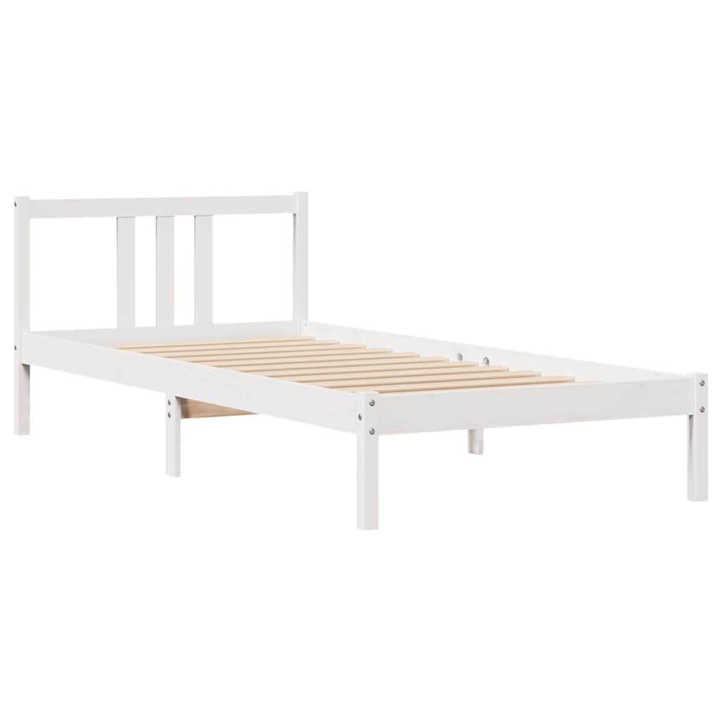 Bedframe zonder matras massief grenenhout wit 90x200 cm is nu te koop bij PeponiXL, paradijselijk wonen!