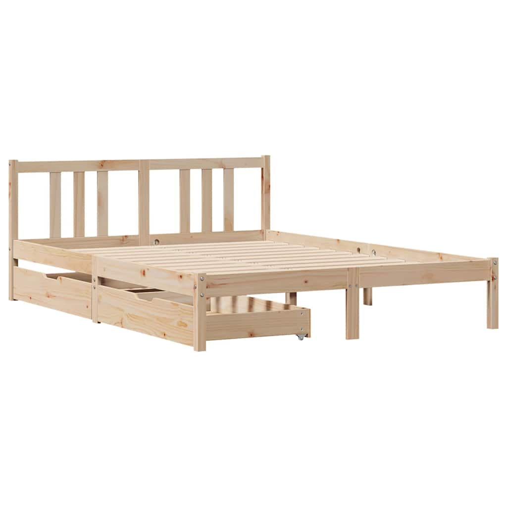 Bedframe zonder matras massief grenenhout 120x200 cm is nu te koop bij PeponiXL, paradijselijk wonen!