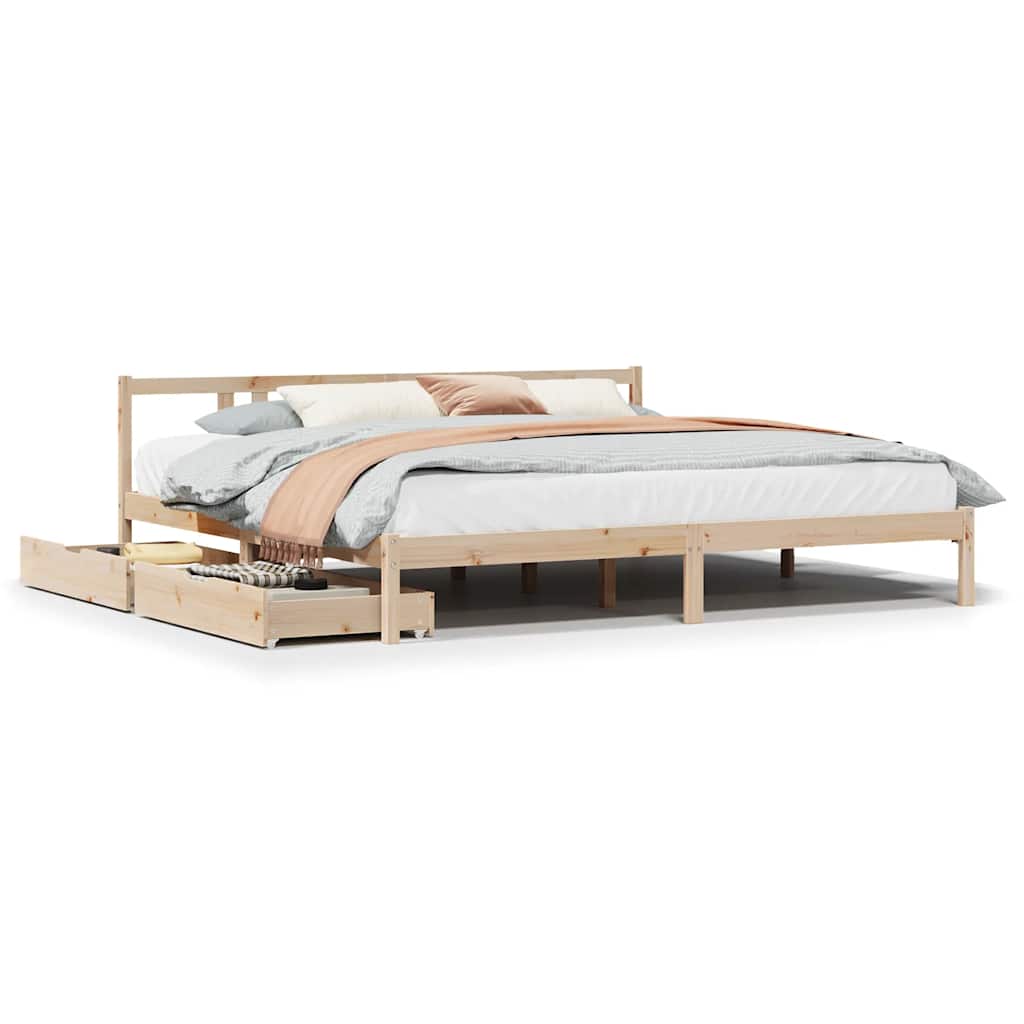 Bedframe zonder matras massief grenenhout 180x200 cm is nu te koop bij PeponiXL, paradijselijk wonen!