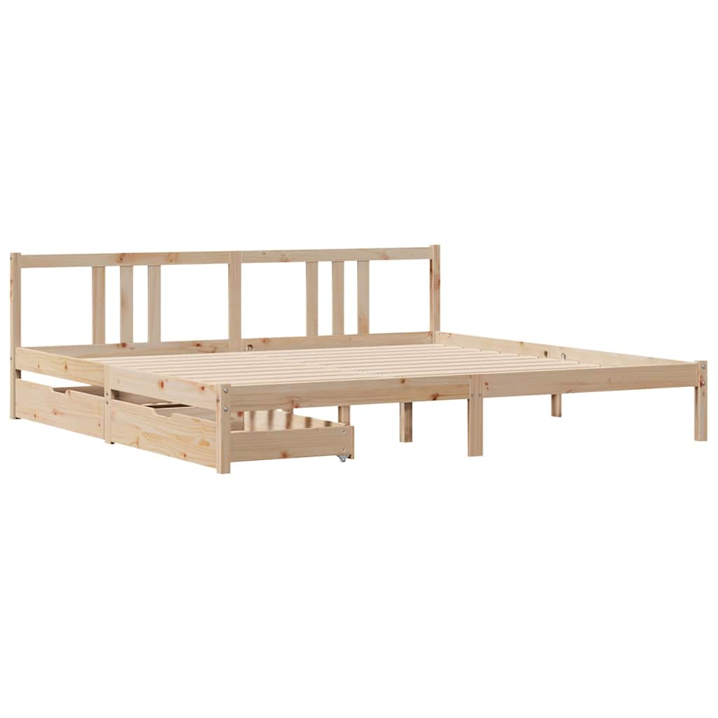 Bedframe zonder matras massief grenenhout 180x200 cm is nu te koop bij PeponiXL, paradijselijk wonen!