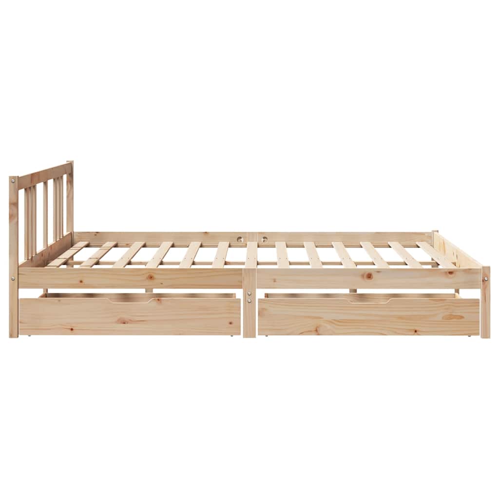 Bedframe zonder matras massief grenenhout 200x200 cm is nu te koop bij PeponiXL, paradijselijk wonen!