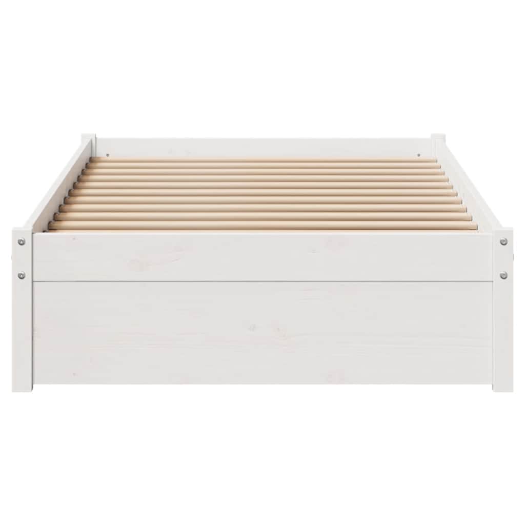 Bedframe zonder matras massief grenenhout wit 75x190 cm is nu te koop bij PeponiXL, paradijselijk wonen!