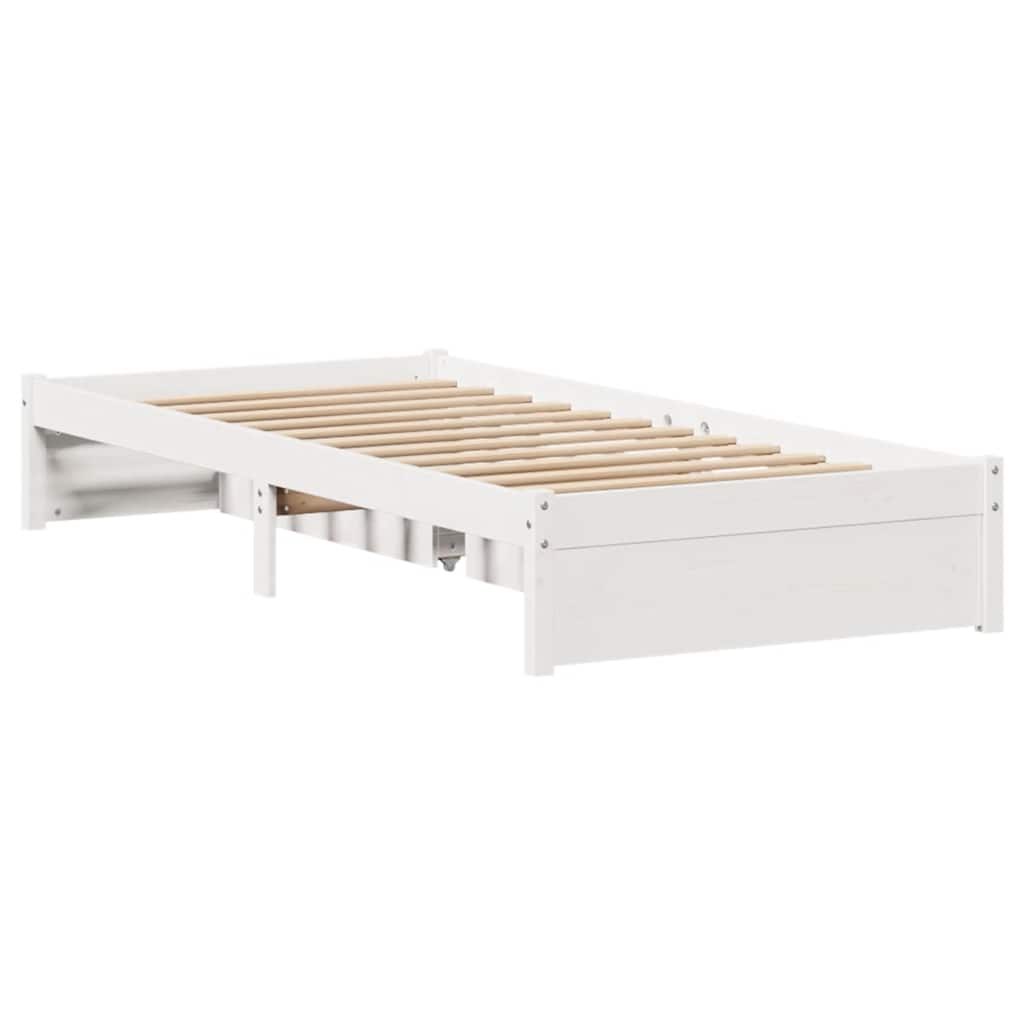 Bedframe zonder matras massief grenenhout wit 75x190 cm is nu te koop bij PeponiXL, paradijselijk wonen!