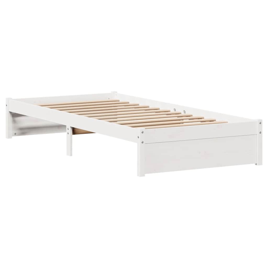 Bedframe zonder matras massief grenenhout wit 75x190 cm is nu te koop bij PeponiXL, paradijselijk wonen!
