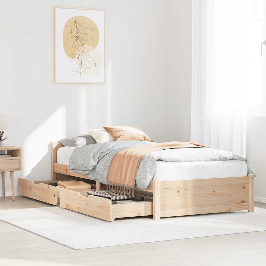 Bedframe zonder matras massief grenenhout 90x190 cm is nu te koop bij PeponiXL, paradijselijk wonen!