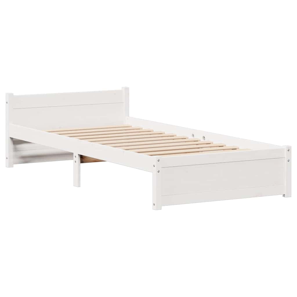 Bedframe zonder matras massief grenenhout wit 90x190 cm is nu te koop bij PeponiXL, paradijselijk wonen!