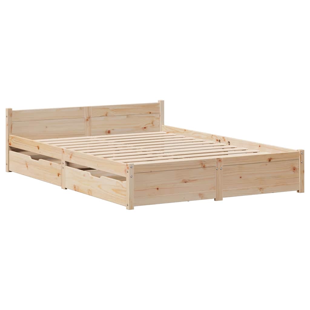 Bedframe zonder matras massief grenenhout 120x200 cm is nu te koop bij PeponiXL, paradijselijk wonen!