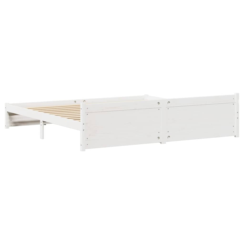 Bedframe zonder matras massief grenenhout wit 160x200 cm is nu te koop bij PeponiXL, paradijselijk wonen!