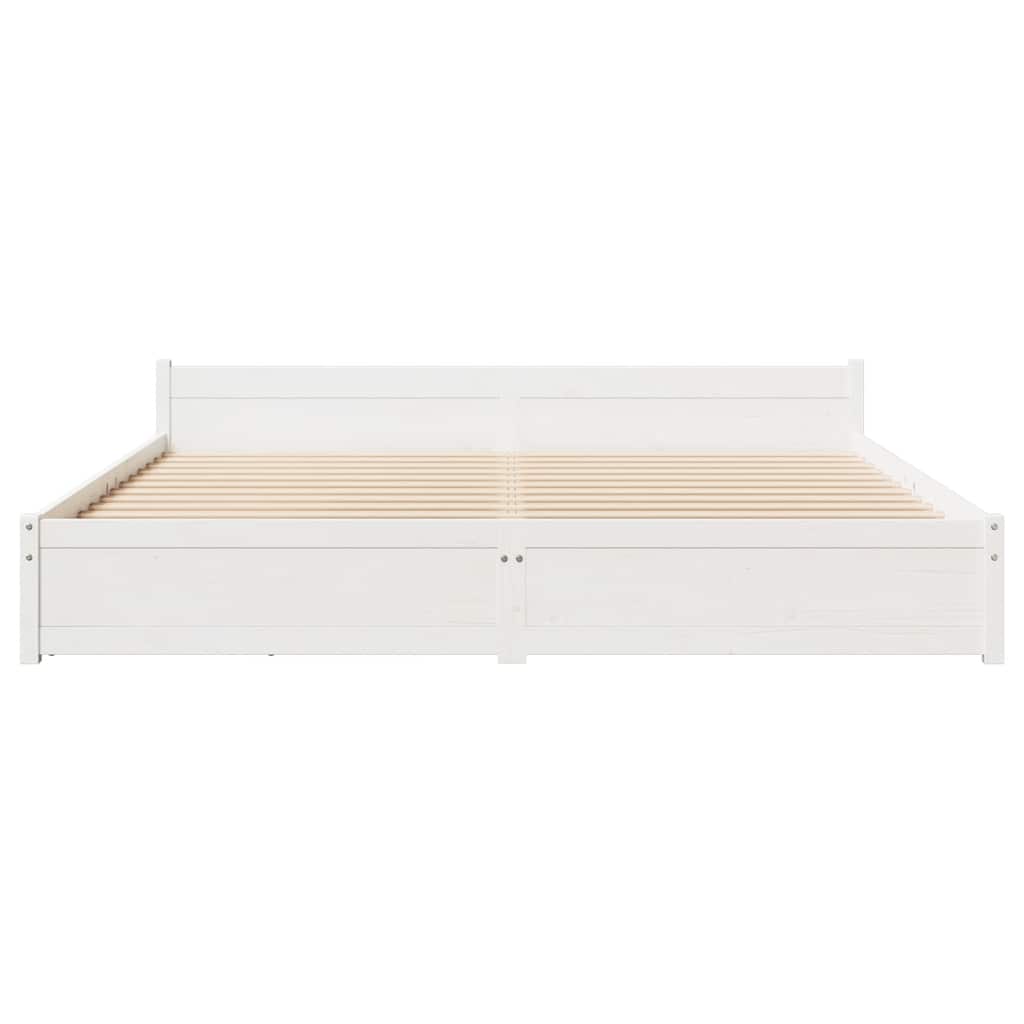 Bedframe zonder matras massief grenenhout wit 180x200 cm is nu te koop bij PeponiXL, paradijselijk wonen!