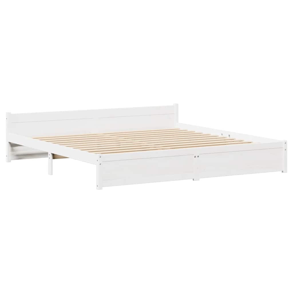 Bedframe zonder matras massief grenenhout wit 180x200 cm is nu te koop bij PeponiXL, paradijselijk wonen!