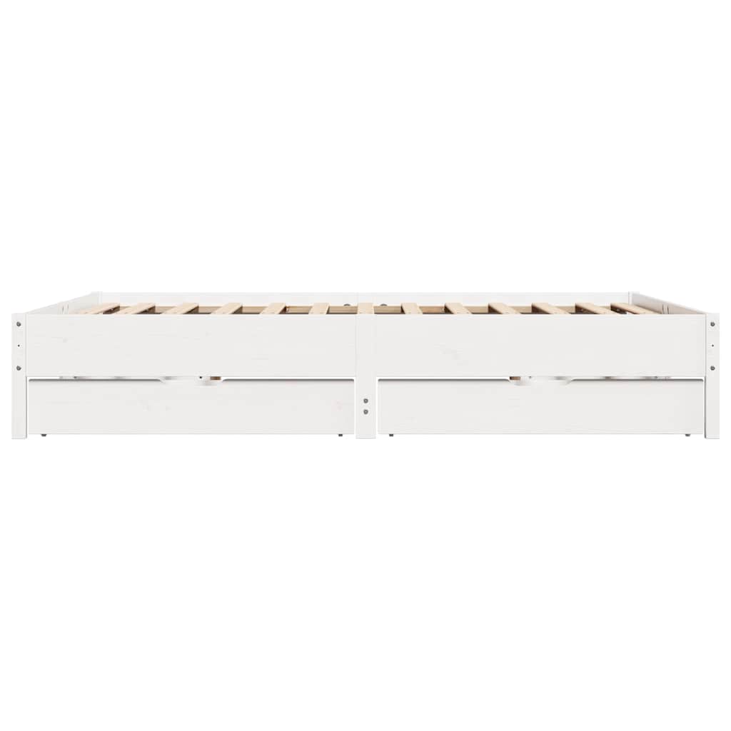 Bedframe zonder matras massief grenenhout wit 180x200 cm is nu te koop bij PeponiXL, paradijselijk wonen!