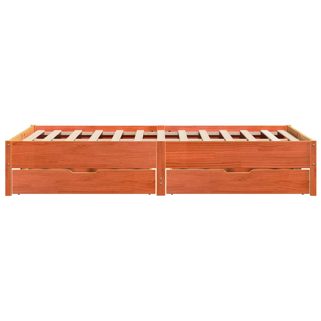 Bedframe zonder matras massief grenenhout wasbruin 160x200 cm is nu te koop bij PeponiXL, paradijselijk wonen!