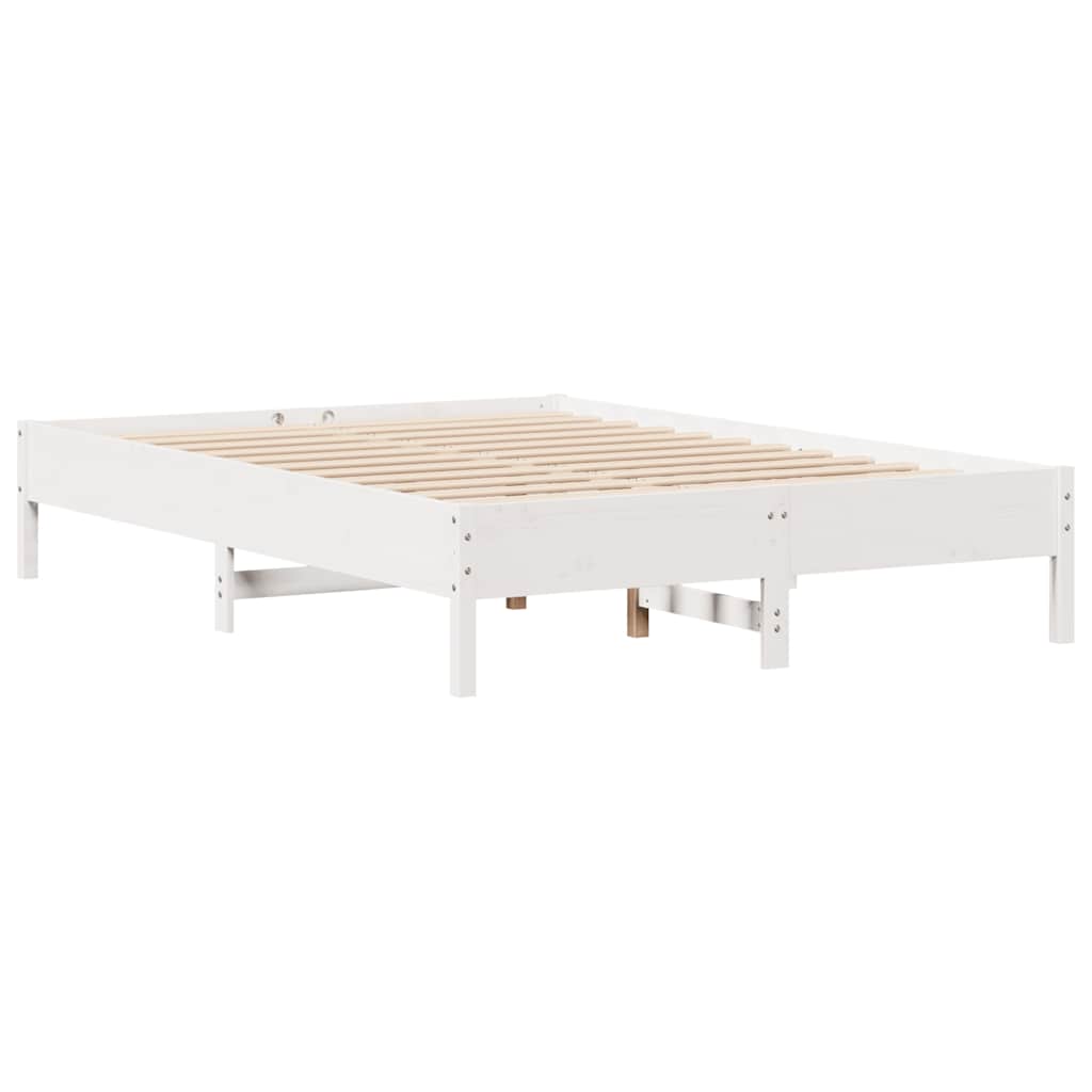 Bedframe zonder matras massief grenenhout wit 150x200 cm is nu te koop bij PeponiXL, paradijselijk wonen!
