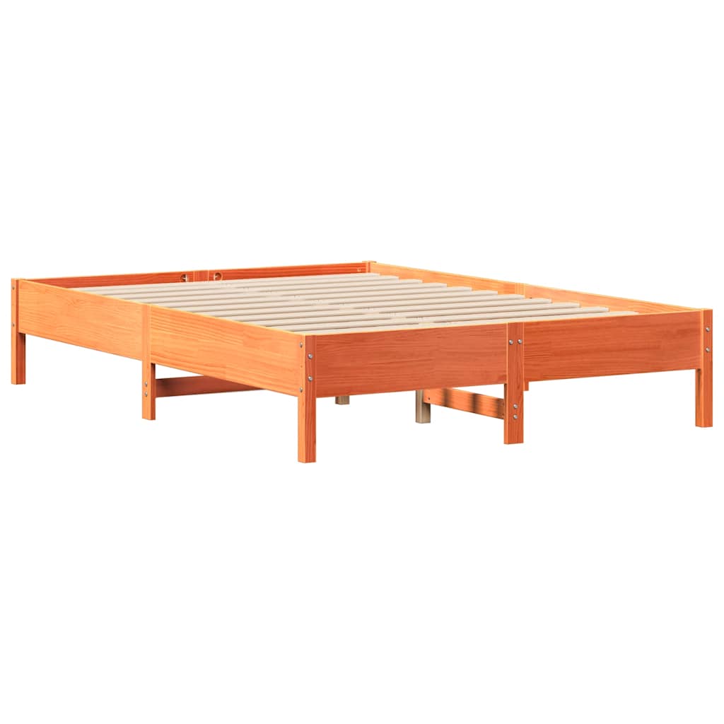 Bedframe zonder matras massief grenenhout wasbruin 120x200 cm is nu te koop bij PeponiXL, paradijselijk wonen!
